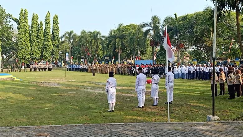 Upacara Bendera Peringatan Hari Kemerdekaan RI Ke-77 Tingkat Kecamatan Balerejo
