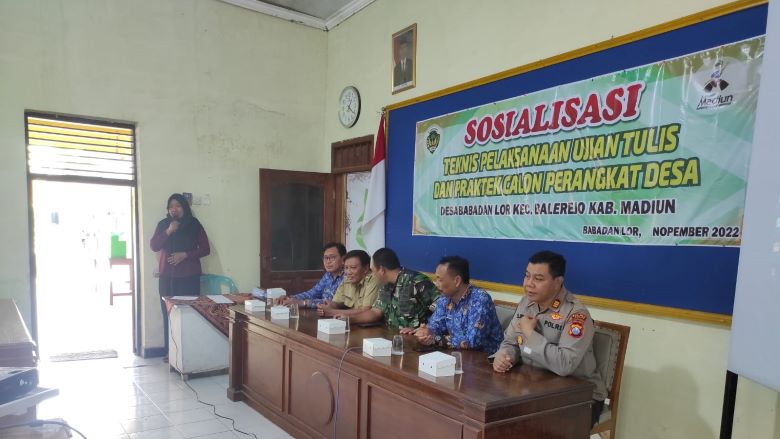 Pengarahan Muspika Balerejo Kepada Calon Perangkat Desa Babadan Lor Tahun 2022