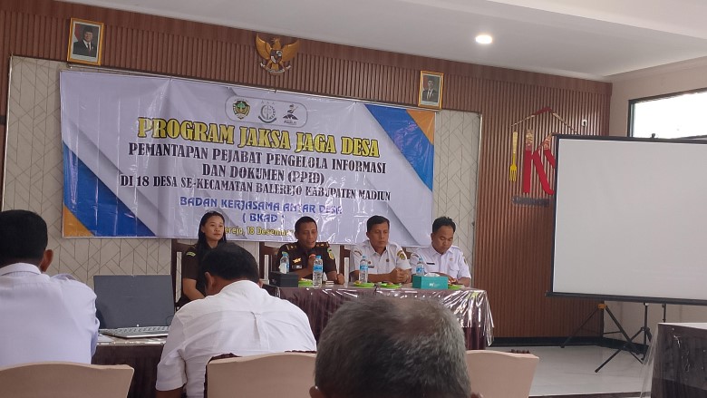 BKAD Menyelenggarakan Bimbingan Teknis Pembentukan PPID Desa se-Kecamatan Balerejo